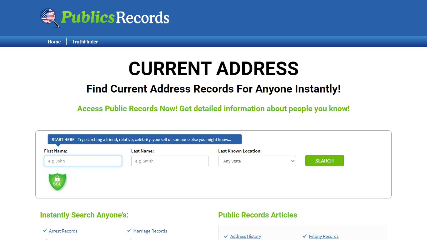 Find Current Address For Anyone - Public Records Reviews